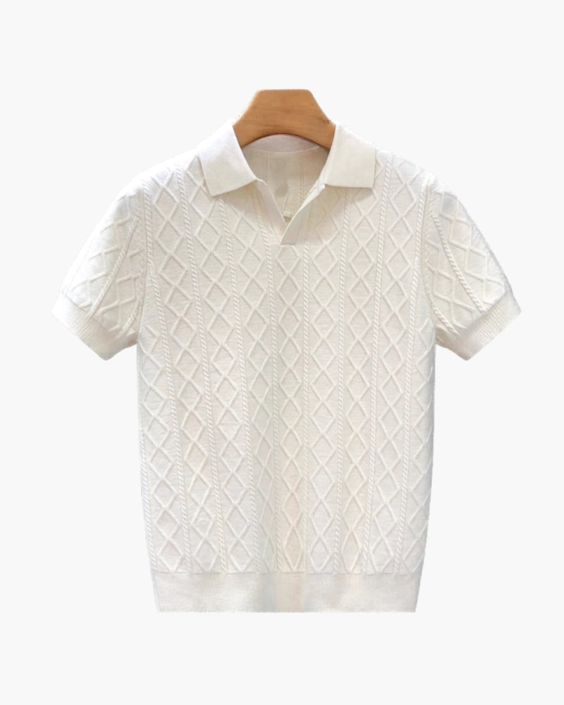Polo Tricô Texturizado Assinatura