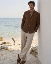 Camisa Gola Mandarim