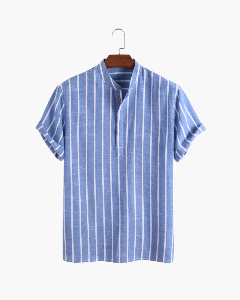 Camisa Listrada Masculina sem Gola