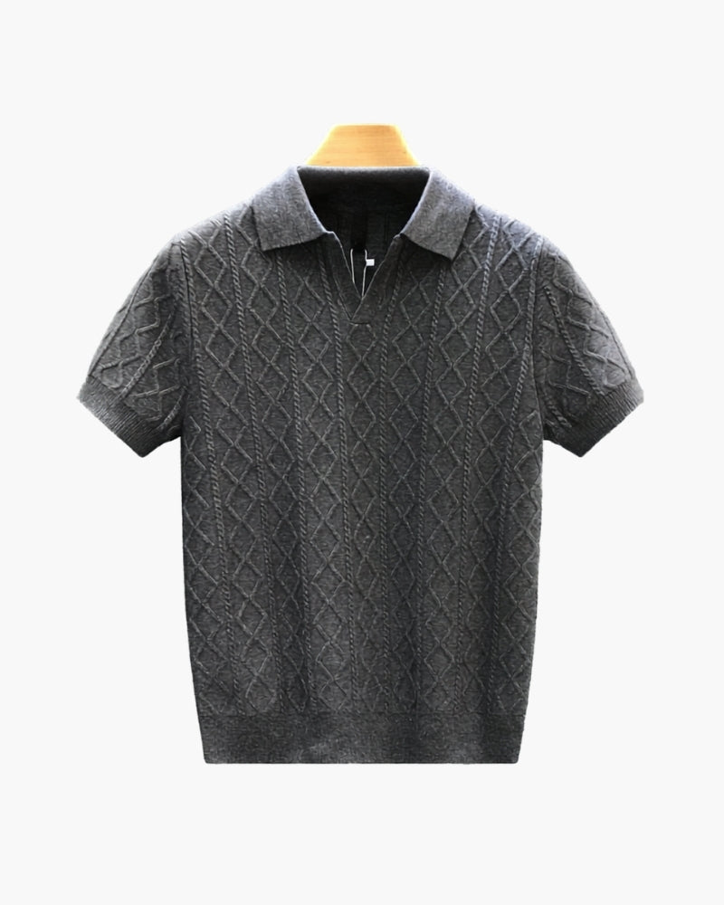 Polo Tricô Texturizado Assinatura