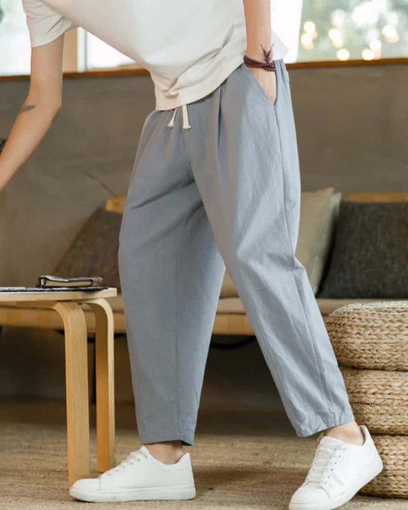 Cancún - Calça Pantalona em Algodão