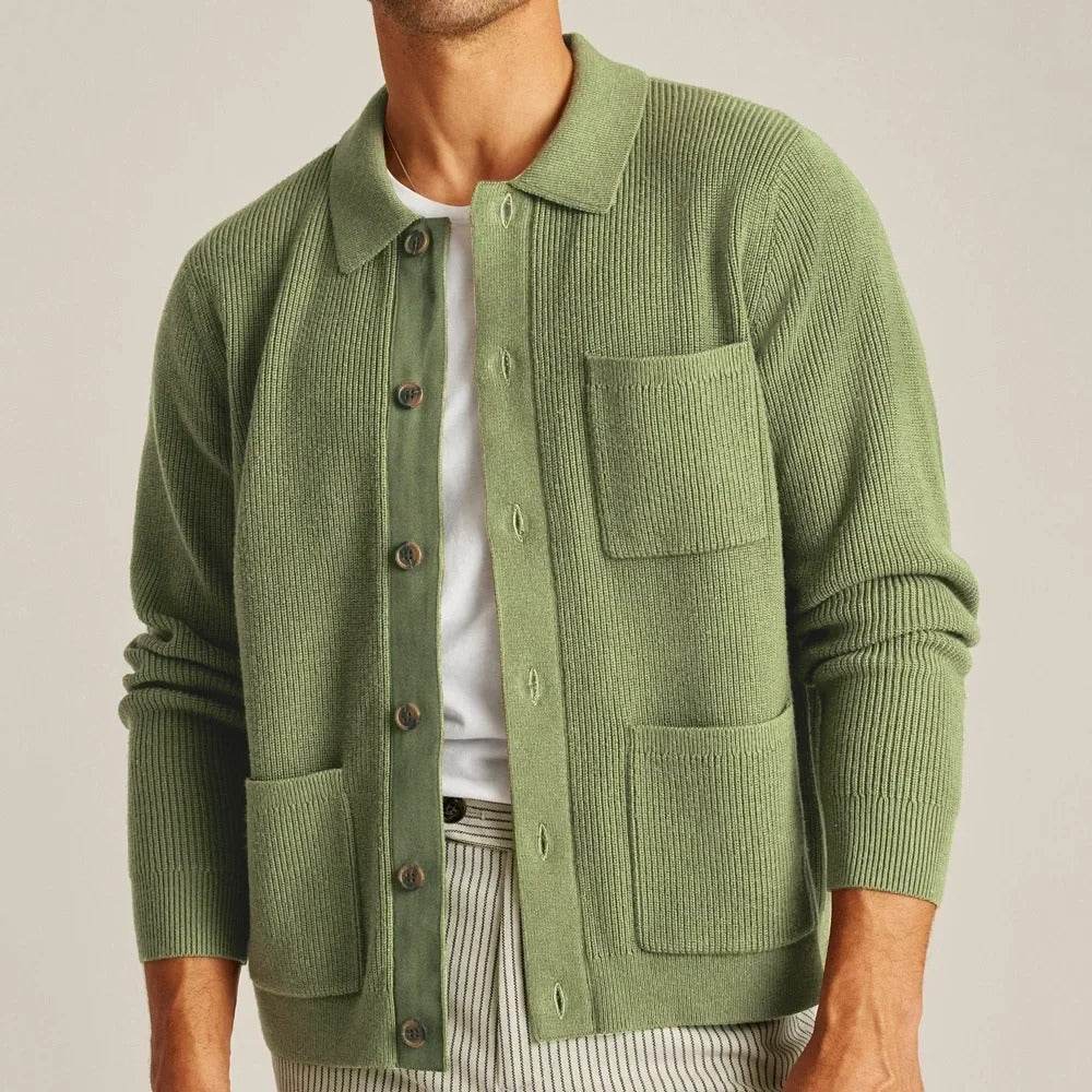 Cardigan Tricô Luxe Evergreen