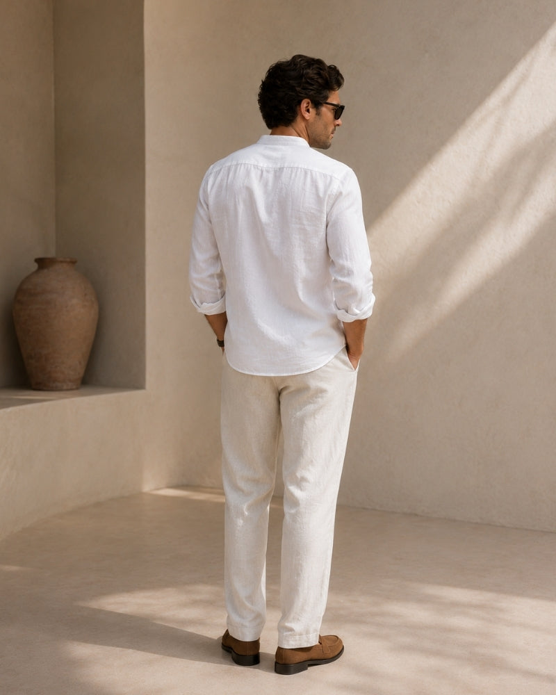 Camisa Gola Mandarim