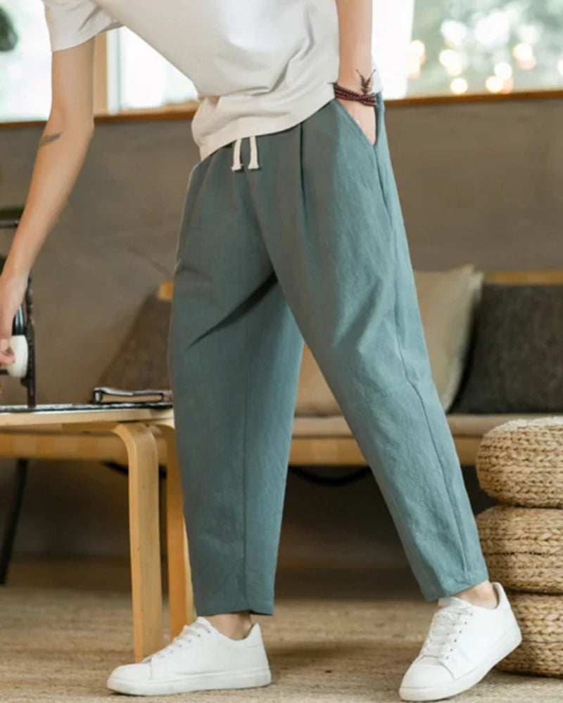 Cancún - Calça Pantalona em Algodão
