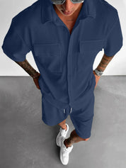 Conjunto Masculino Veludo Cotelê Branco