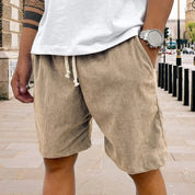 Shorts Calvin Veludo Cotelê com Cordão