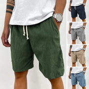 Shorts Calvin Veludo Cotelê com Cordão