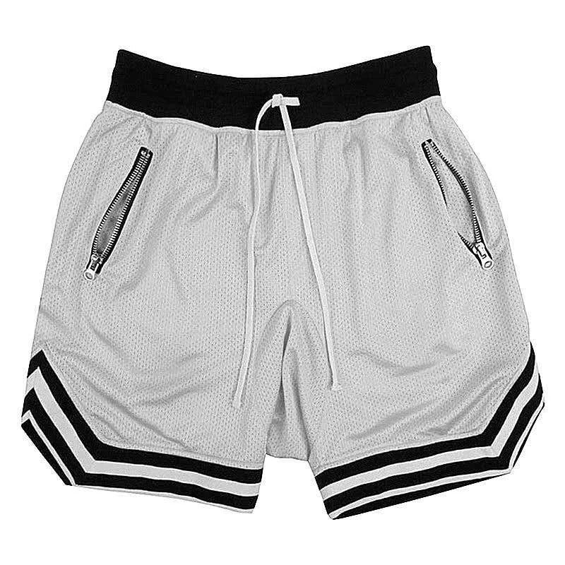 Shorts Esportivo com Cordão e Bolso Zíper