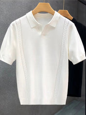 Polo Tricô Seda Gelada Branca