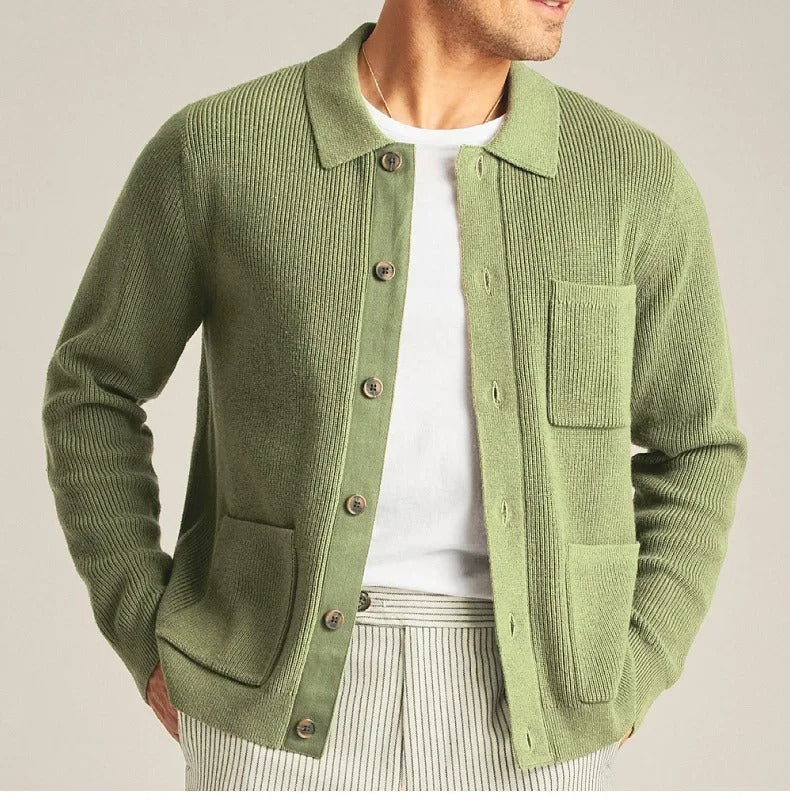 Cardigan Tricô Luxe Evergreen