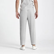 Calça Plissada Streetwear Cinza