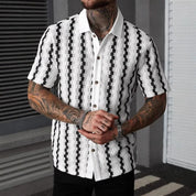Camisa Tricô Listras Xadrez Vintage