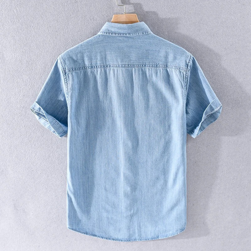 Camisa Jeans Alessandro Pietra 100% Algodão