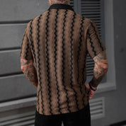 Camisa Tricô Listras Xadrez Vintage