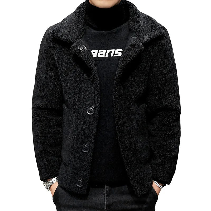 Jaqueta Masculina Acolchoada Inverno com Forro de Lã Dupla Face