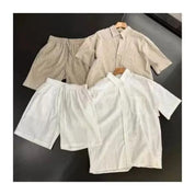 Conjunto Masculino em Linho e Algodão Bege