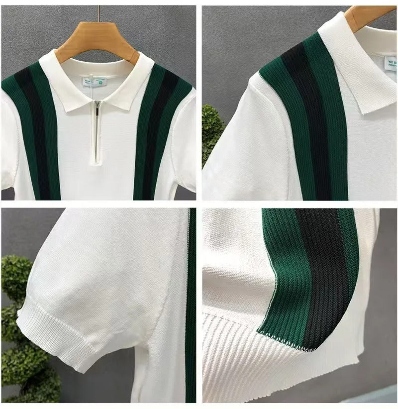 Polo Tricô Listrada Zíper