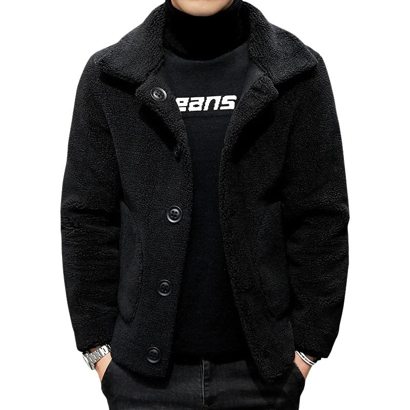 Jaqueta Masculina Acolchoada Inverno com Forro de Lã Dupla Face