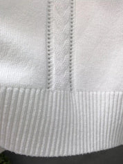 Polo Tricô Seda Gelada Branca