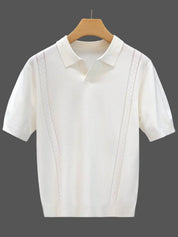Polo Tricô Seda Gelada Branca