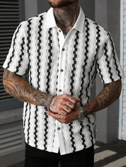 Camisa Tricô Listras Xadrez Vintage
