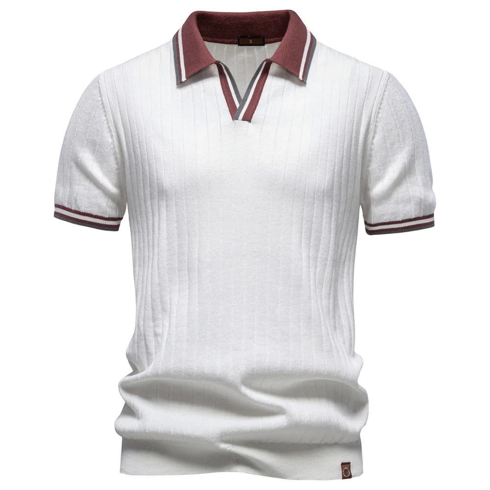 Polo Old Money Colarinho Contraste