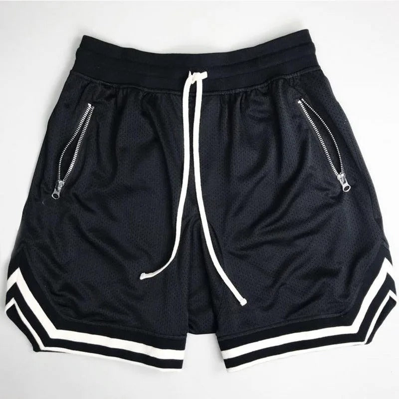 Shorts Esportivo com Cordão e Bolso Zíper
