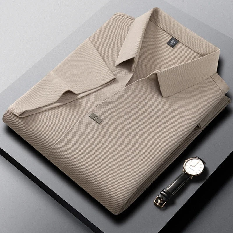 Polo Masculina Casual Cor Sólida